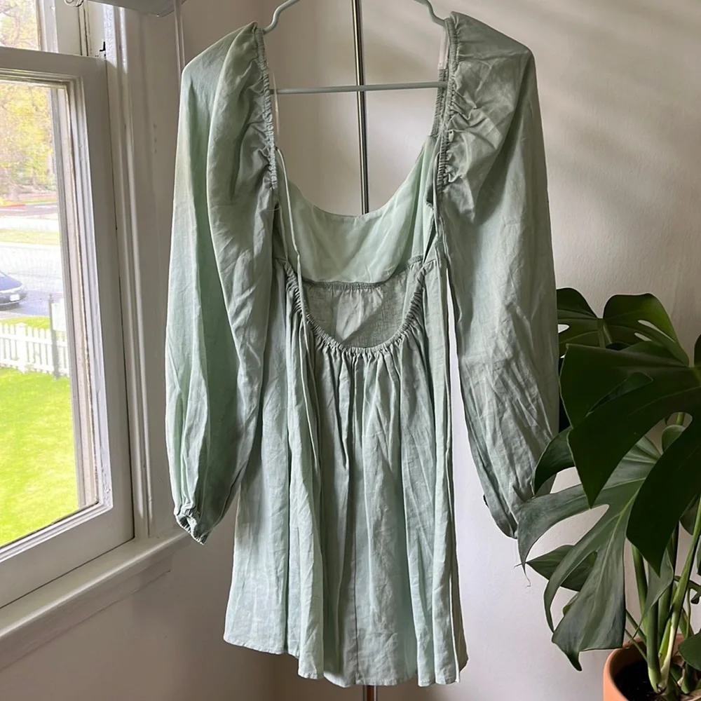 Princess Polly Olivia Mini Dress Sage - Picture 4 of 4